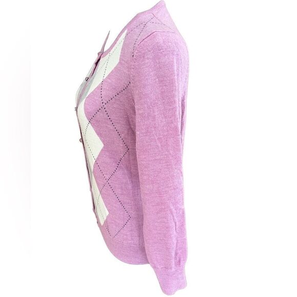 Talbots Petites Pure Italian Merino wool cardigan button front sweater, size M - Picture 3 of 7